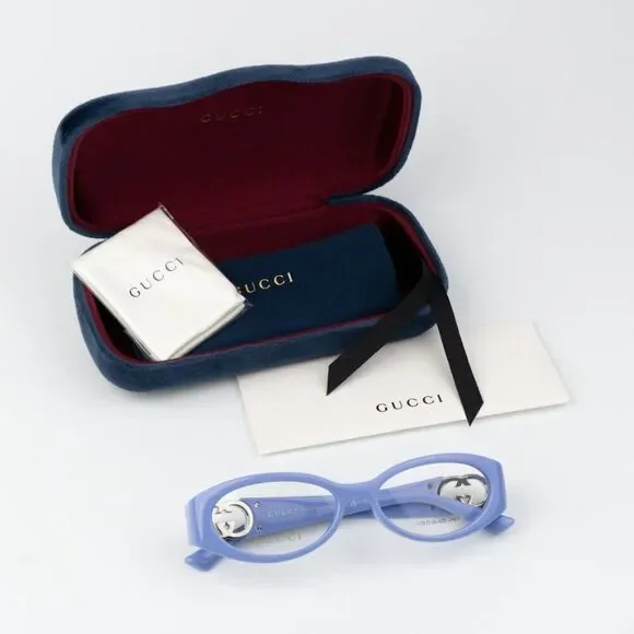 NEW Gucci GG1693O 003 Violet Women Oval Eyeglasses GG 1693O - Picture 9 of 10